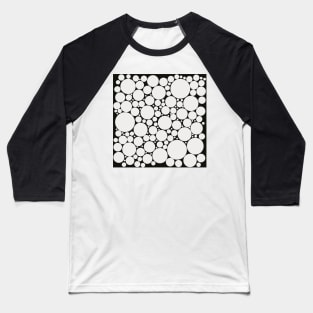 black and white pop art polka dot pattern Baseball T-Shirt